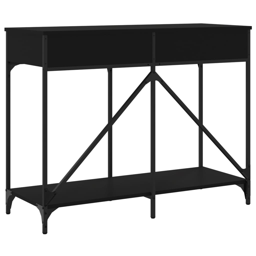 fekete szerelt fa tálalóasztal 100 x 39 x 78,5 cm
