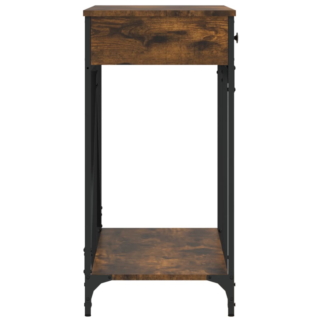füstös tölgy színű szerelt fa tálalóasztal 100 x 39 x 78,5 cm