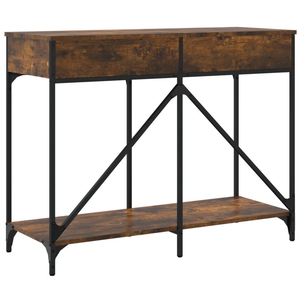 füstös tölgy színű szerelt fa tálalóasztal 100 x 39 x 78,5 cm