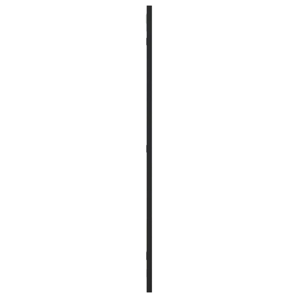 fekete téglalap alakú vas fali tükör 40 x 80 cm