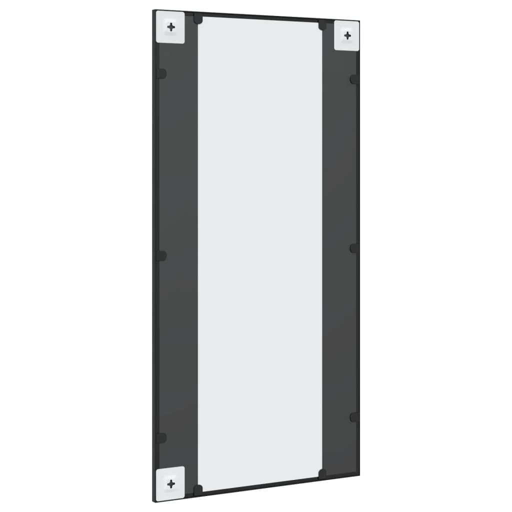 fekete téglalap alakú vas fali tükör 50 x 100 cm