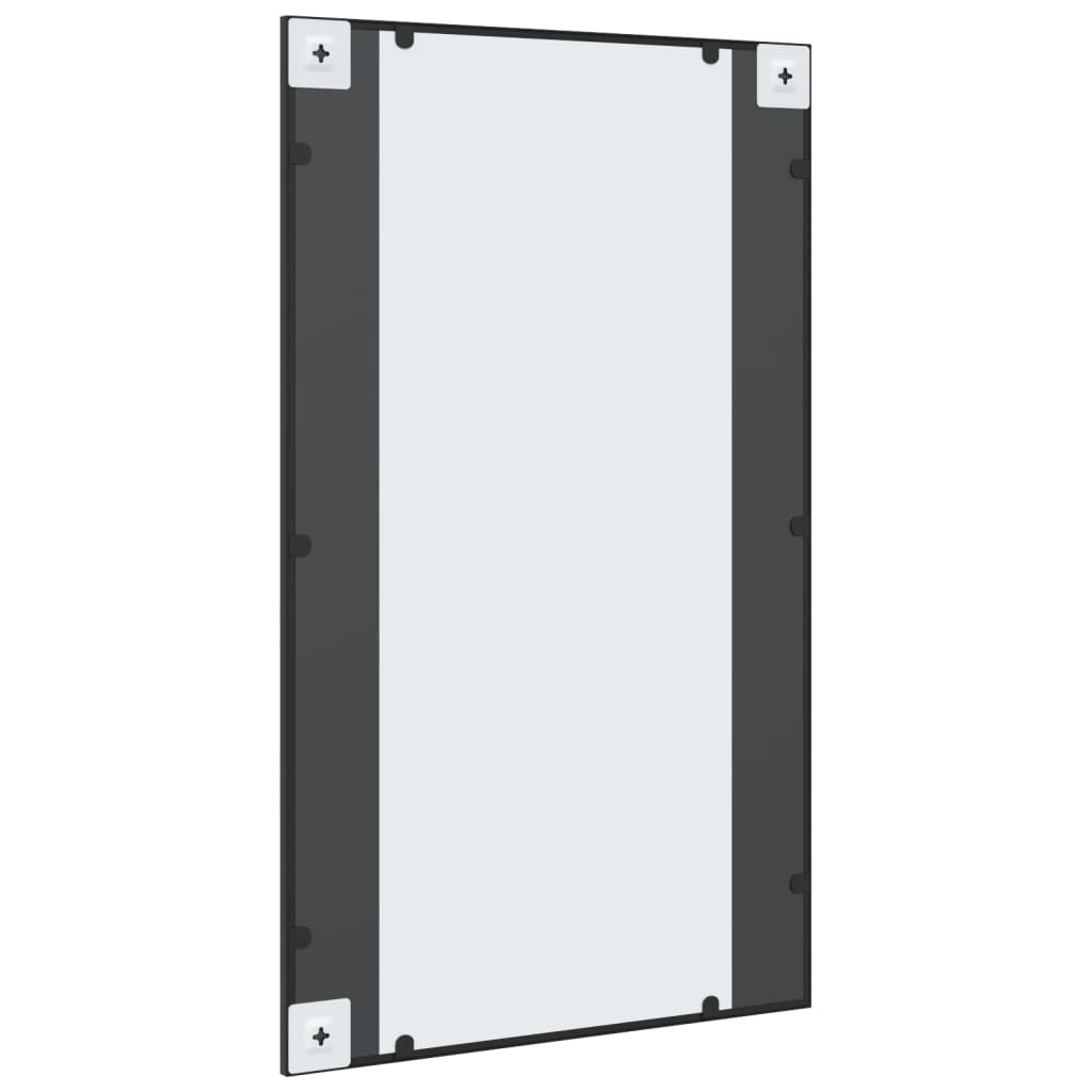 fekete téglalap alakú vas fali tükör 60 x 100 cm