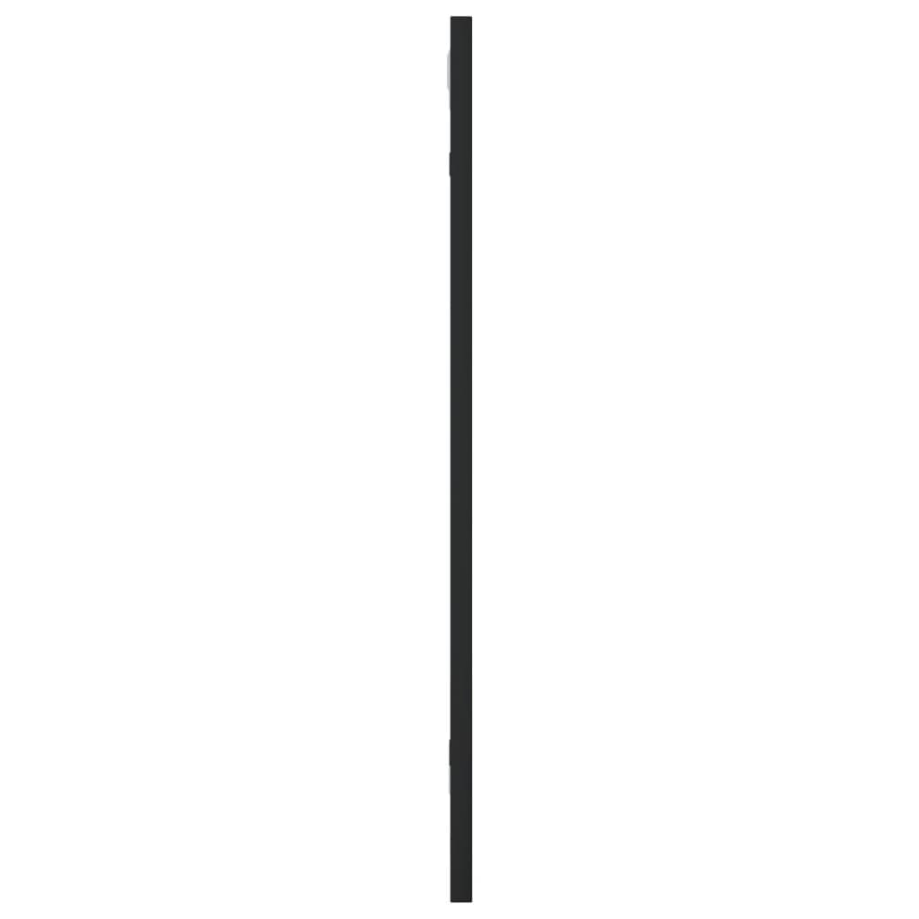 fekete téglalap alakú vas fali tükör 30 x 60 cm
