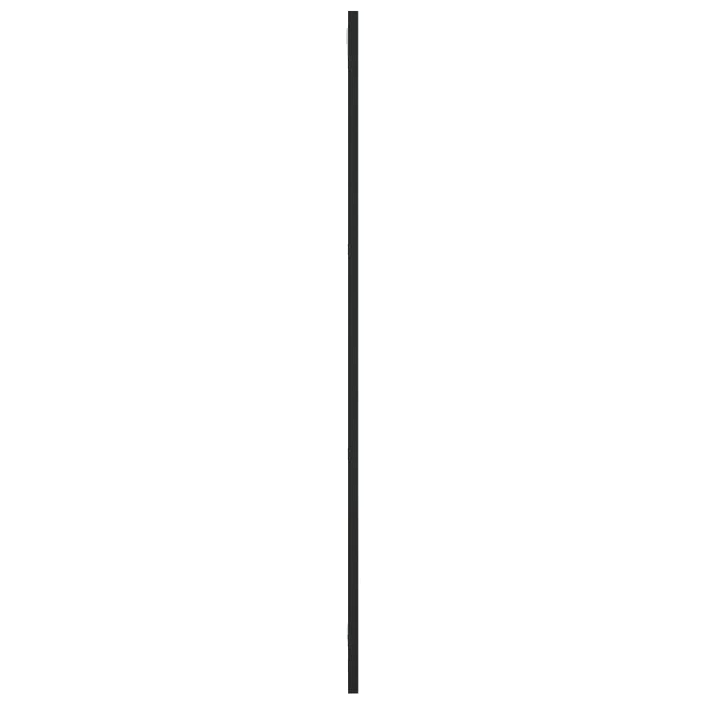 fekete téglalap alakú vas fali tükör 30 x 100 cm