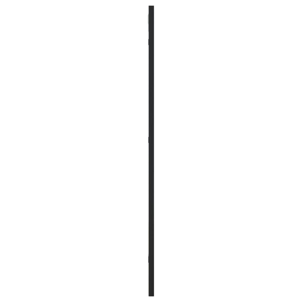 fekete téglalap alakú vas fali tükör 40 x 80 cm
