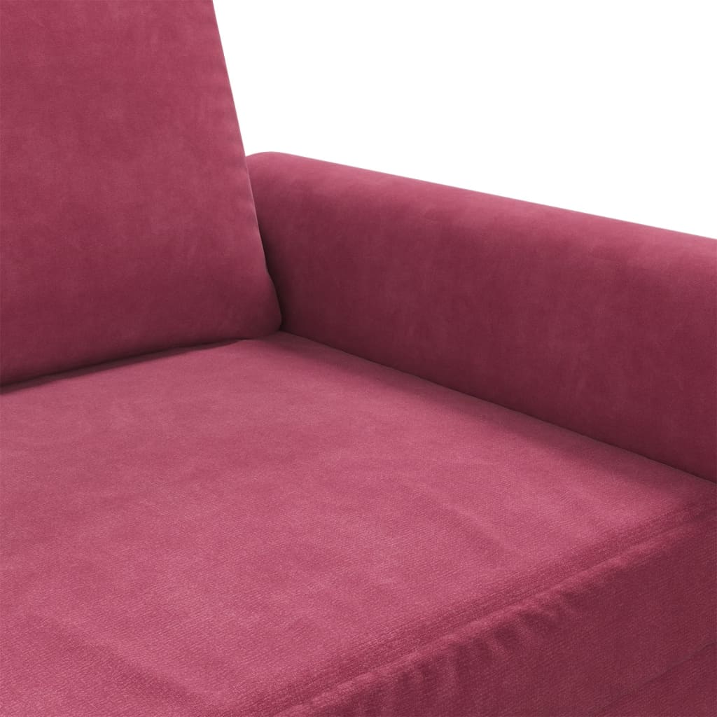 bordó bársony kanapéfotel 60 cm