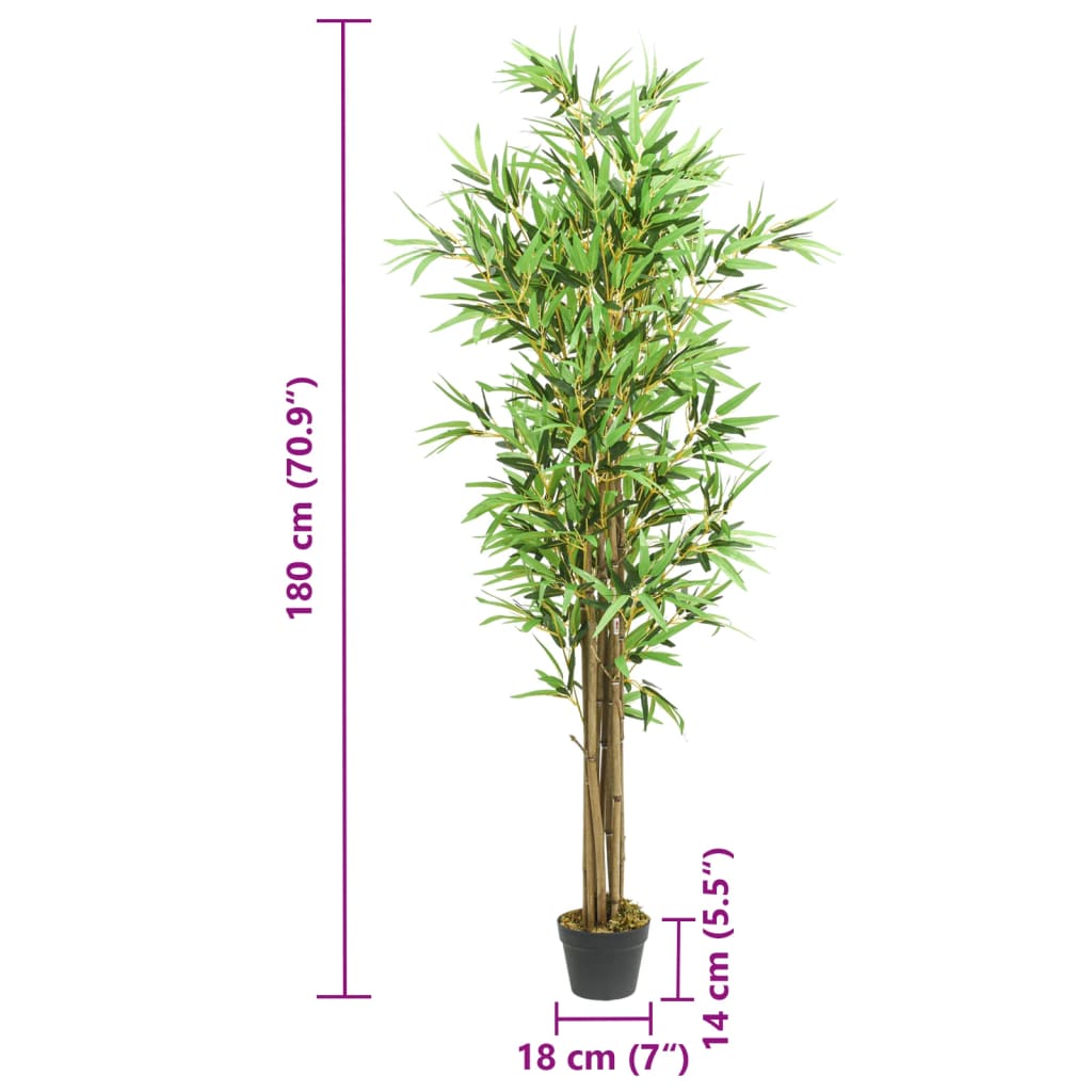 zöld mű bambusz fa 1288 levéllel 180 cm