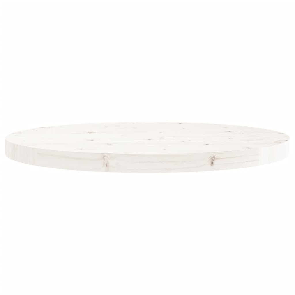 fehér tömör fenyőfa kerek asztallap Ø60 x 3 cm