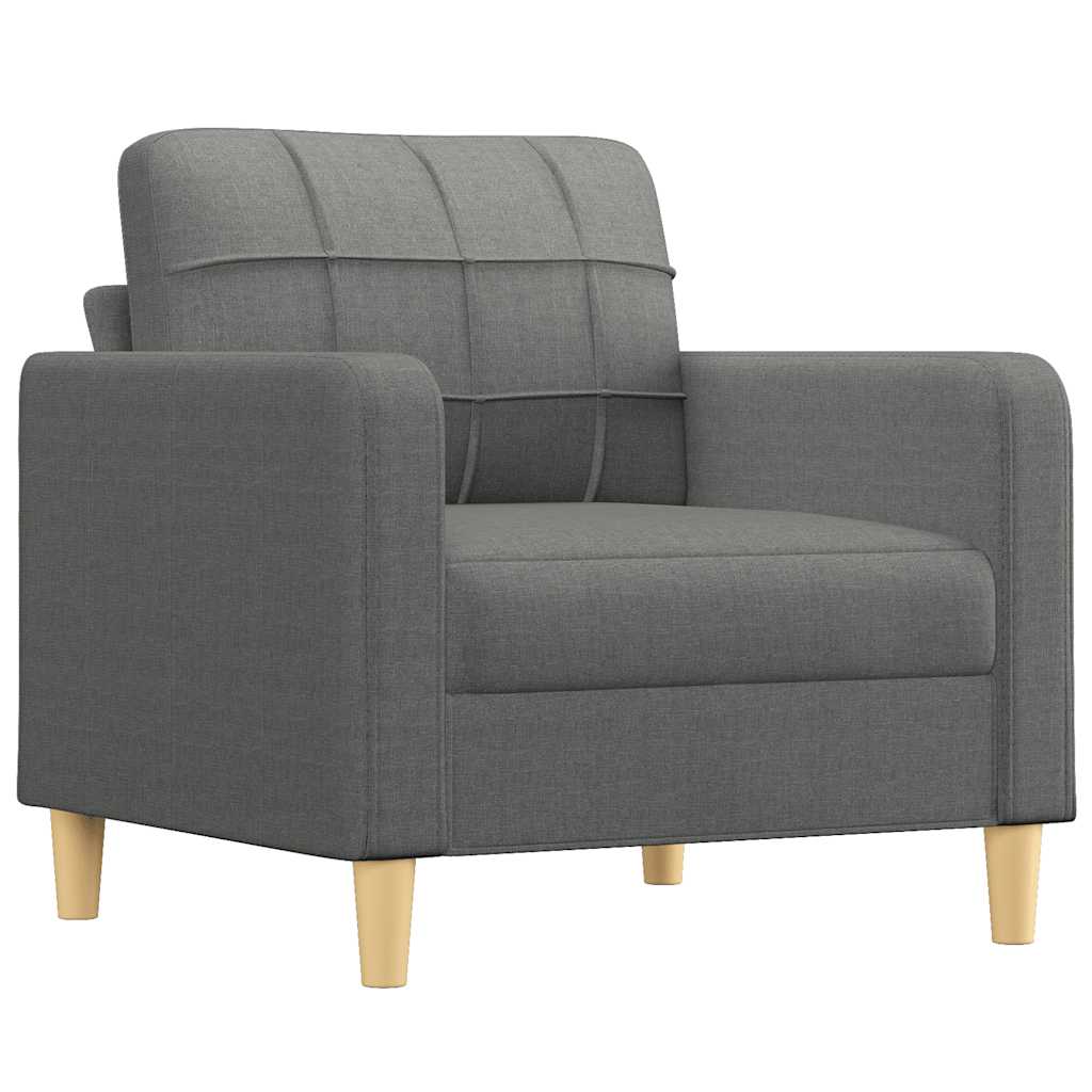 sötétszürke szövet kanapéfotel 60 cm