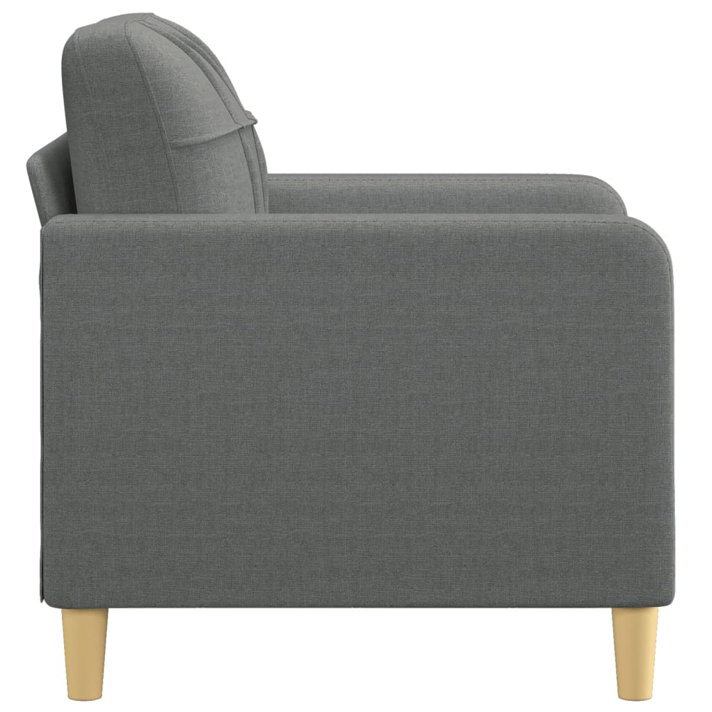 sötétszürke szövet kanapéfotel 60 cm