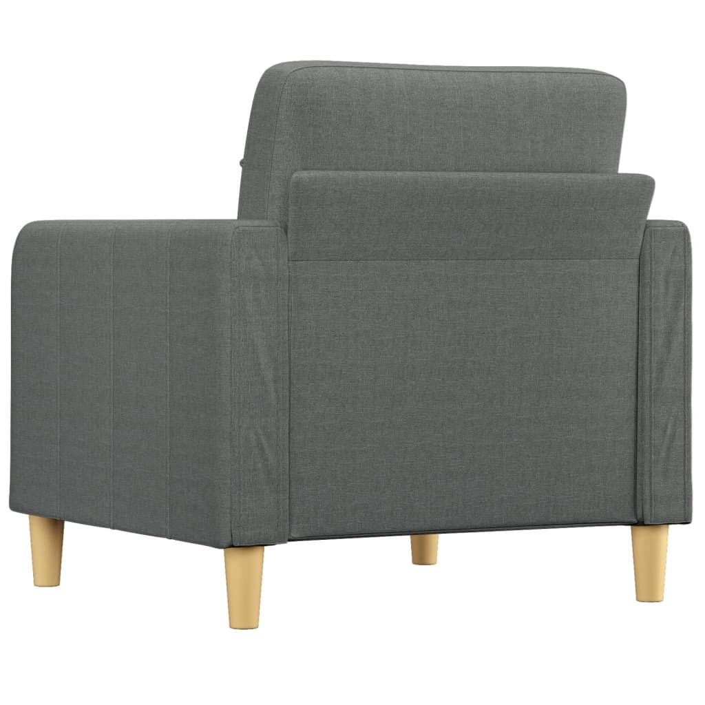 sötétszürke szövet kanapéfotel 60 cm