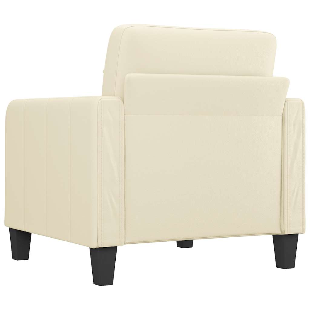 krémszínű műbőr kanapéfotel 60 cm