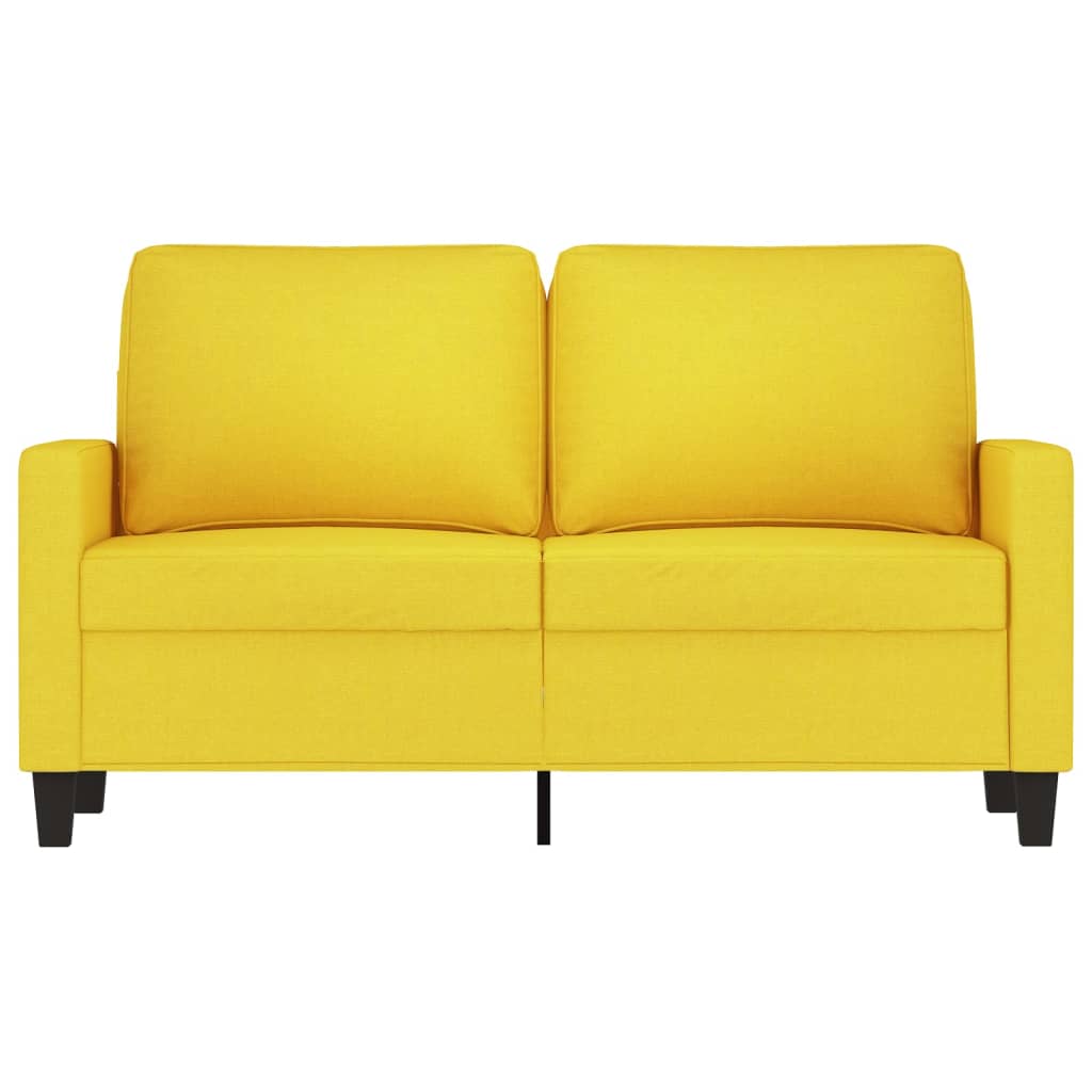 2 személyes világossárga szövet kanapé 120 cm