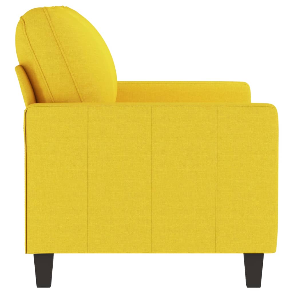 2 személyes világossárga szövet kanapé 120 cm