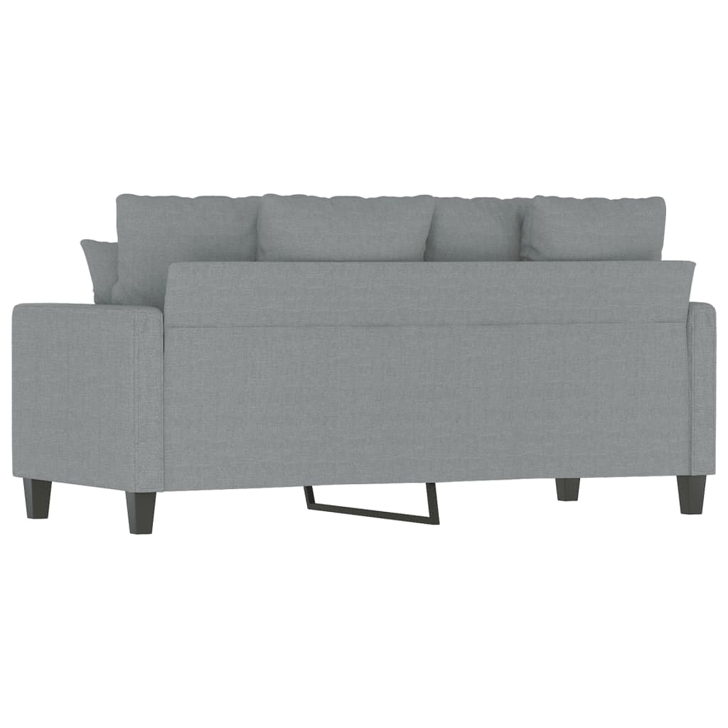 kétszemélyes világosszürke szövetkanapé 140 cm