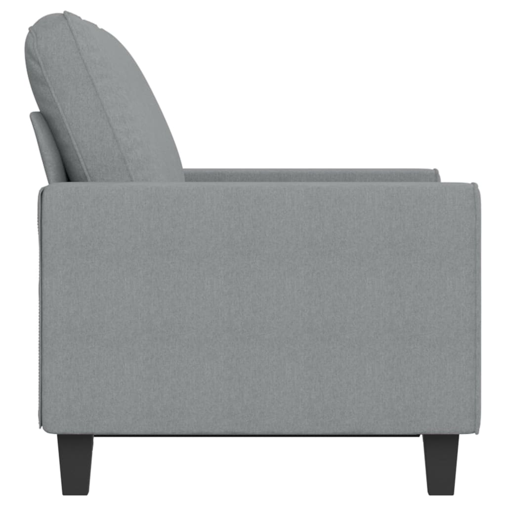 kétszemélyes világosszürke szövetkanapé 120 cm