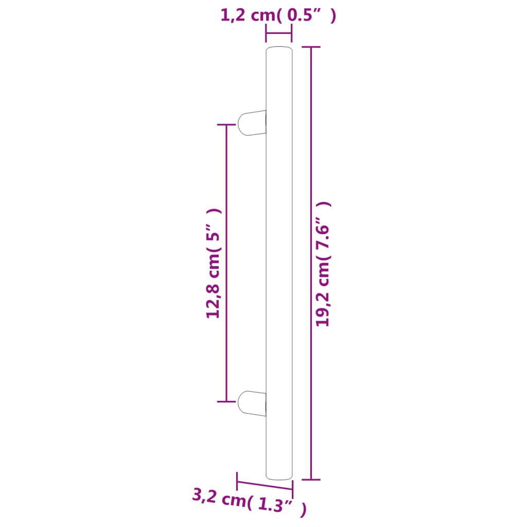 20 db aranyszínű rozsdamentes acél szekrényfogantyú 128 mm