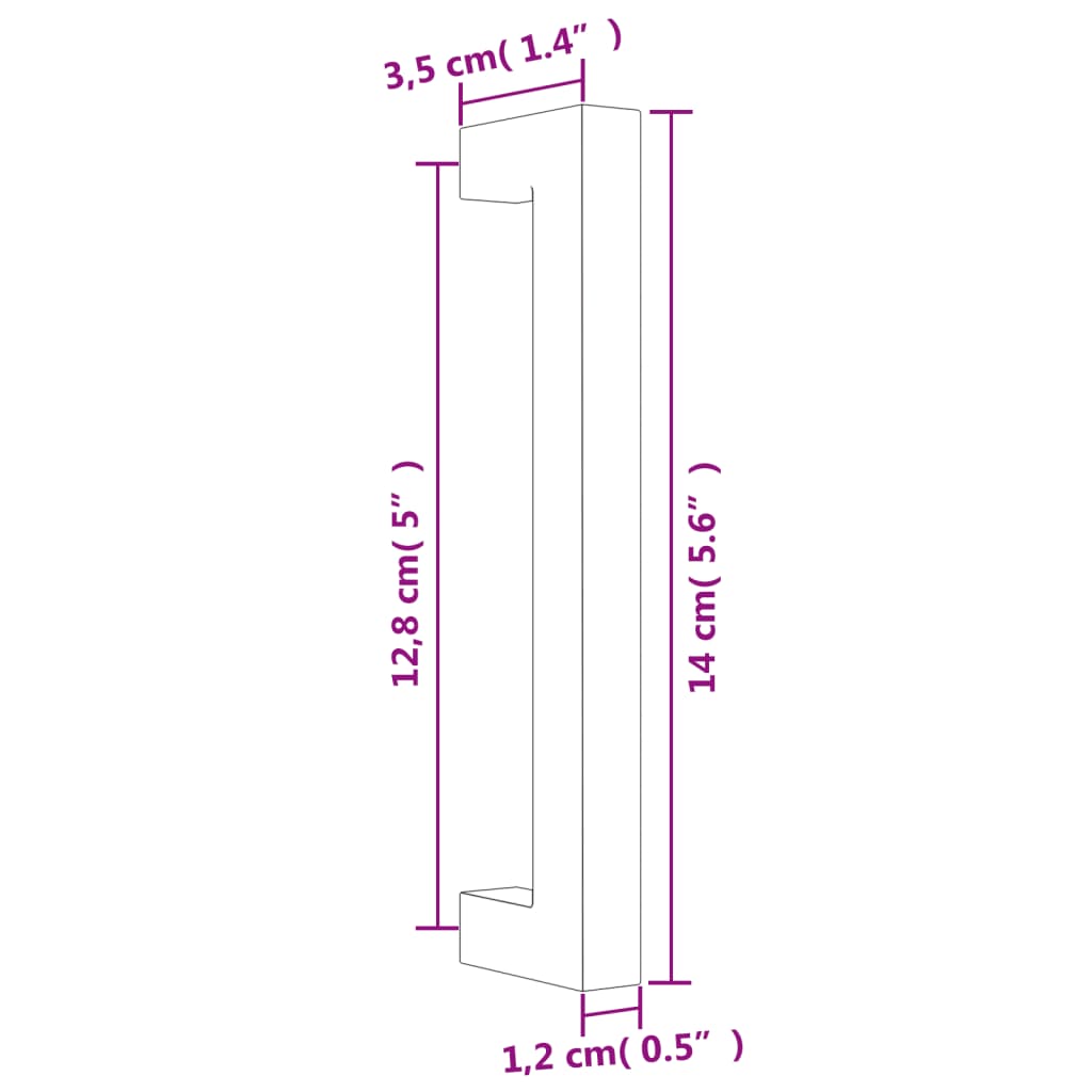 20 db aranyszínű rozsdamentes acél szekrényfogantyú 128 mm