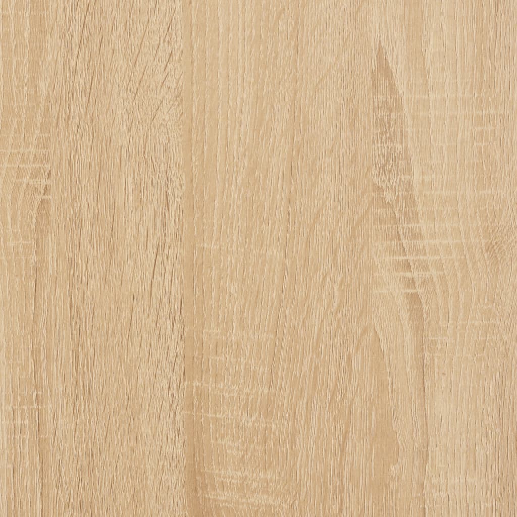sonoma tölgy színű szerelt fa ágykeret matrac nélkül 100x200 cm