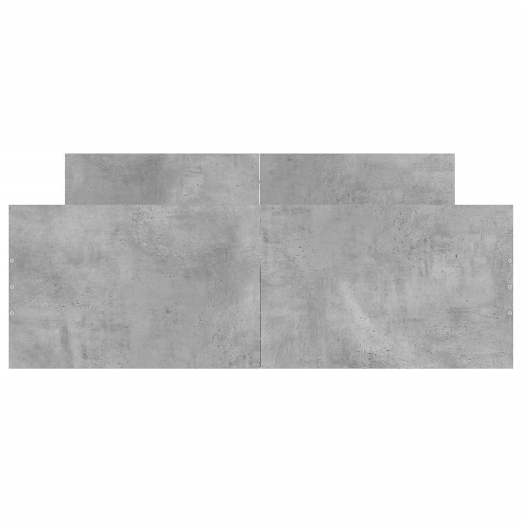 betonszürke ágykeret fej- és lábtámlával 120 x 200 cm