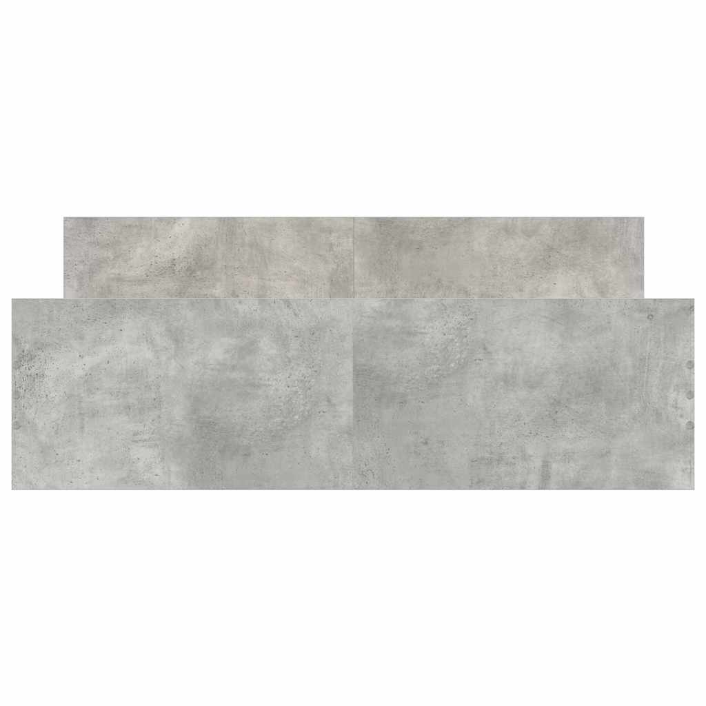 betonszürke ágykeret fej- és lábtámlával 120 x 200 cm