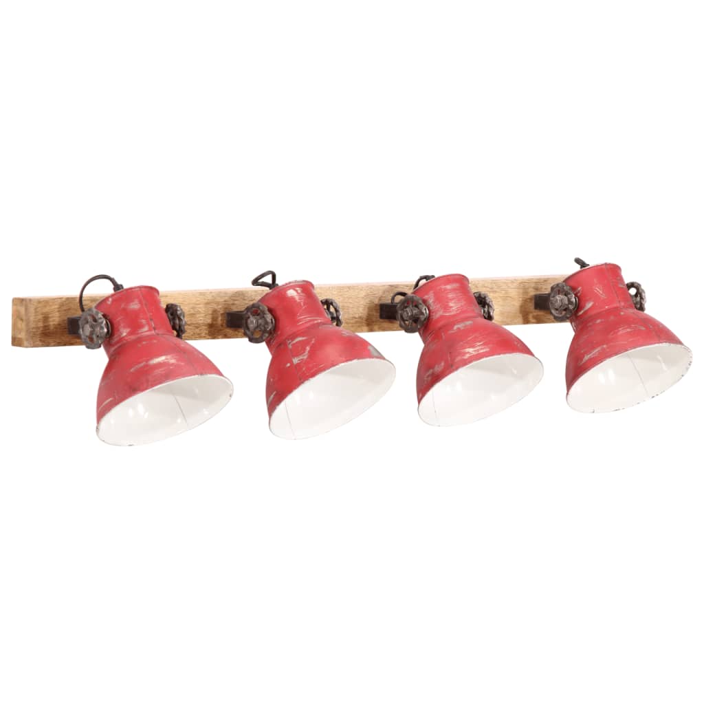 kopott piros fali lámpa 25 W 90x25 cm E27