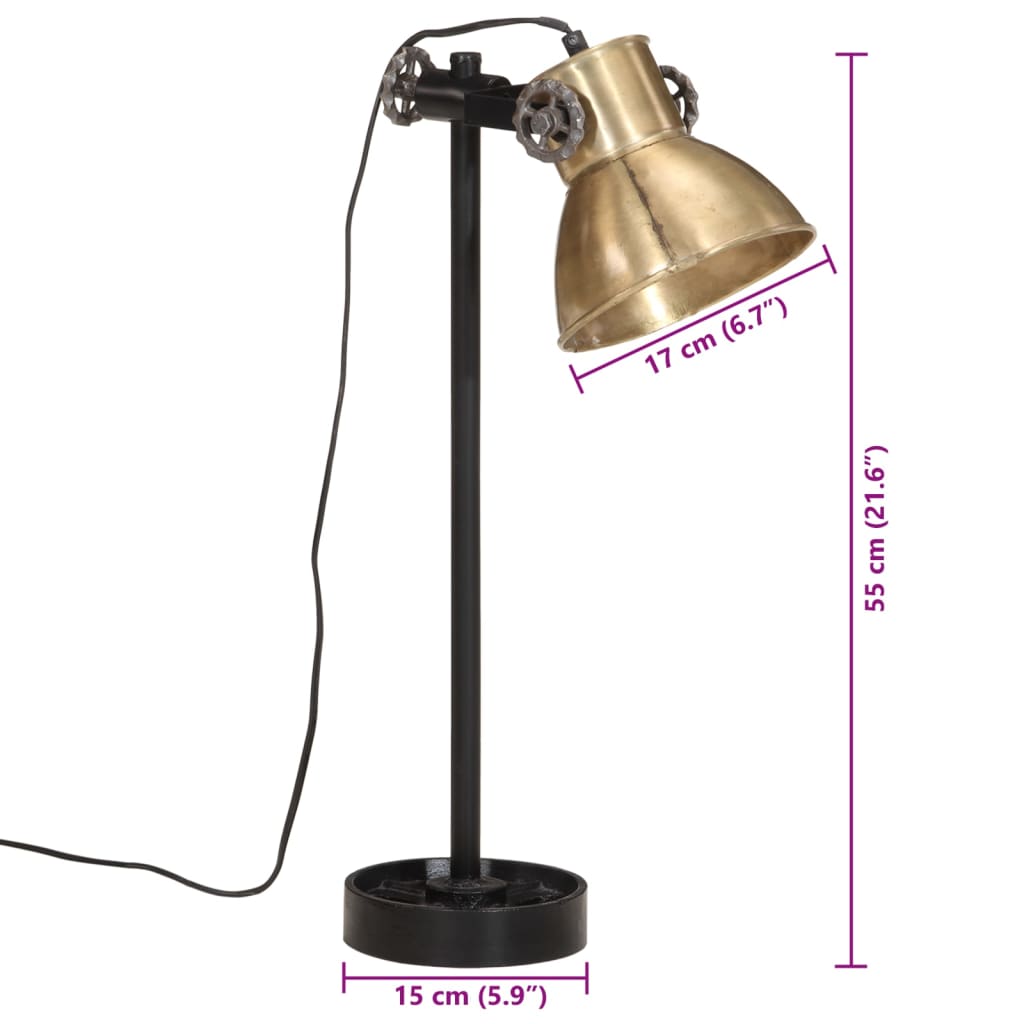 antik sárgaréz asztali lámpa 25 W 15x15x55 cm E27