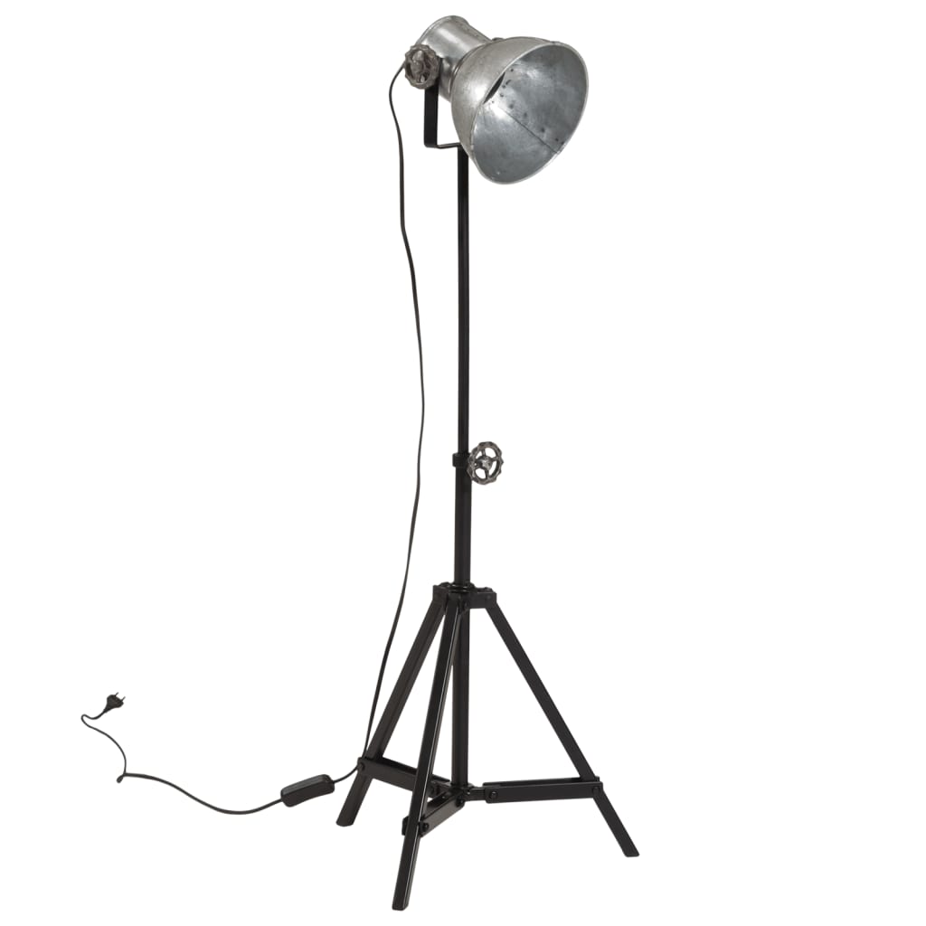 vintage ezüst állólámpa 25 W 35x35x65/95 cm E27