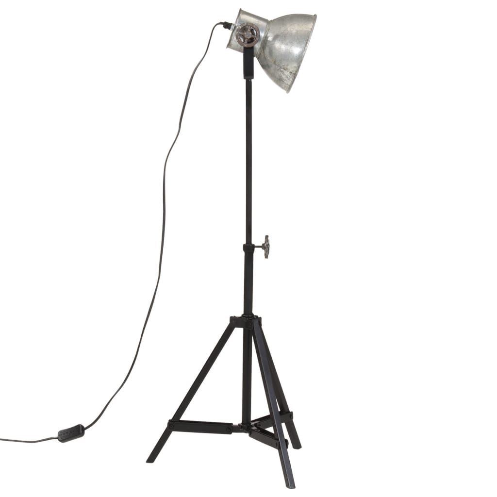 vintage ezüst állólámpa 25 W 35x35x65/95 cm E27
