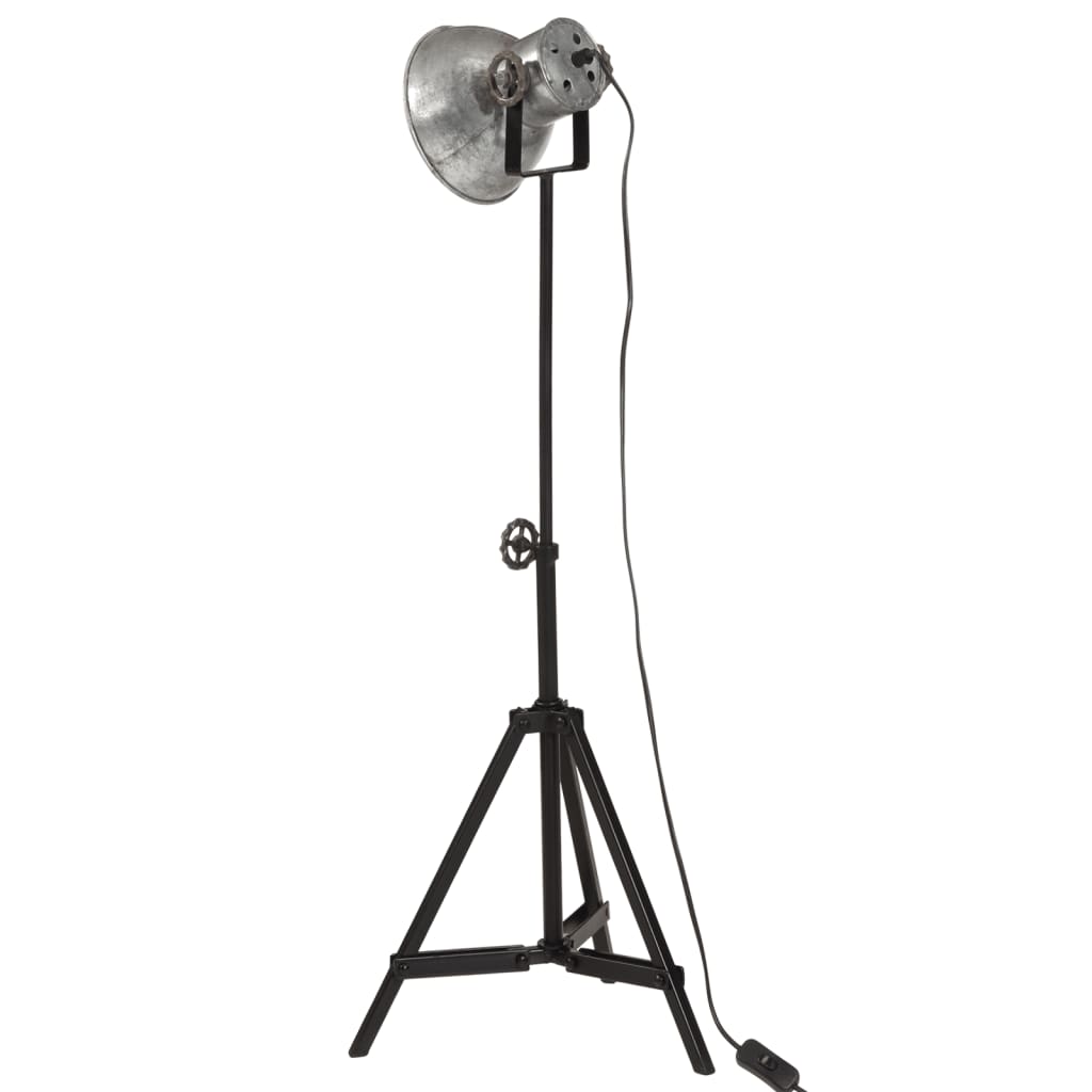 vintage ezüst állólámpa 25 W 35x35x65/95 cm E27