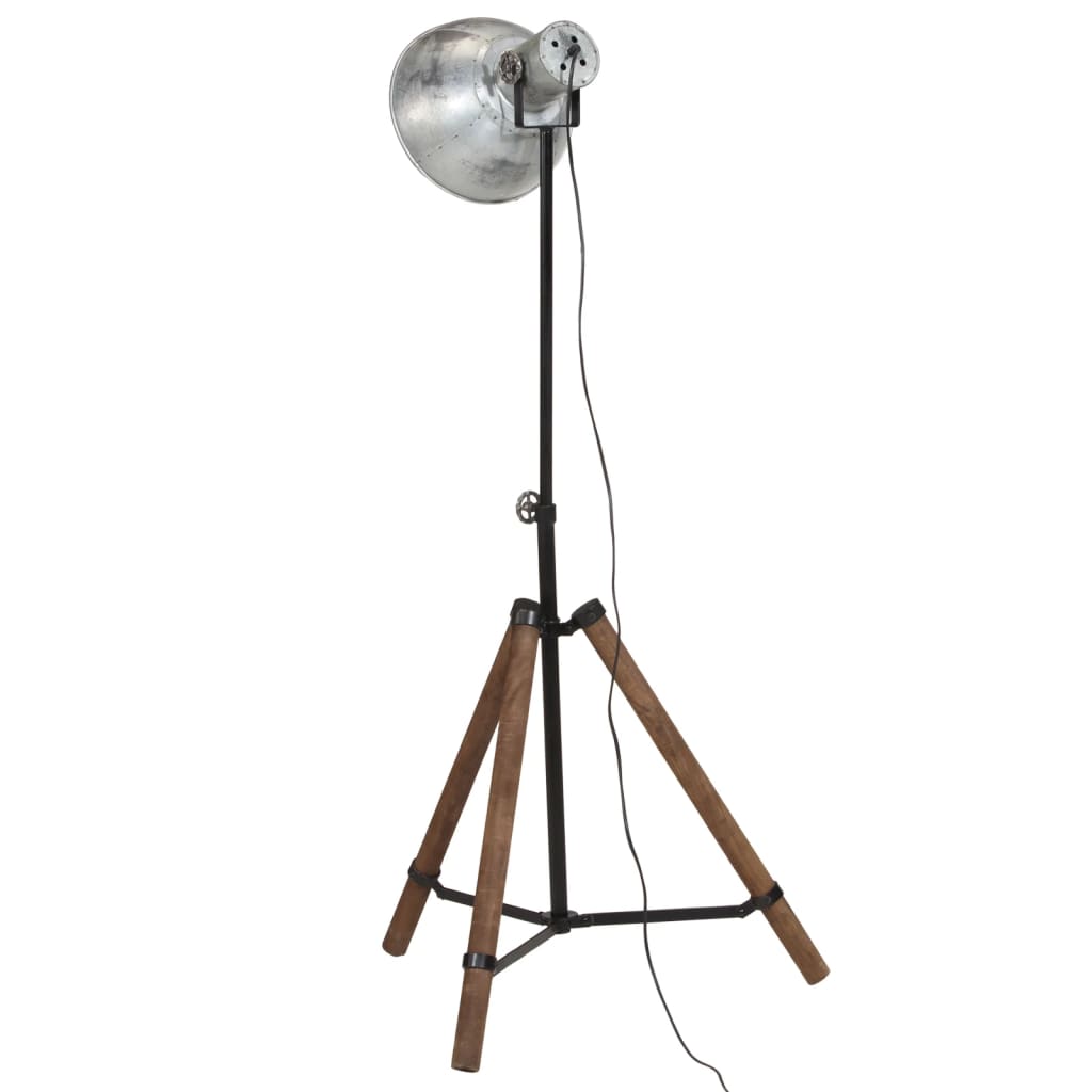 vintage ezüst állólámpa 25 W 75x75x90-150 cm E27