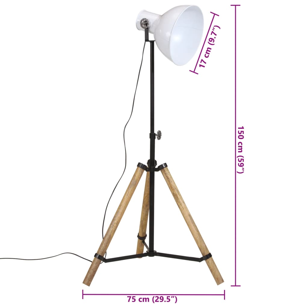 fehér állólámpa 25 W 75x75x90-150 cm E27