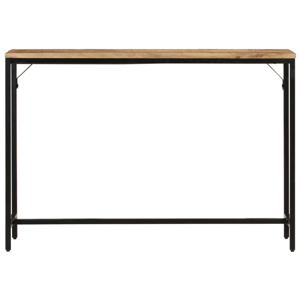 tömör nyers mangófa és vas tálalóasztal 110 x 30 x 75 cm