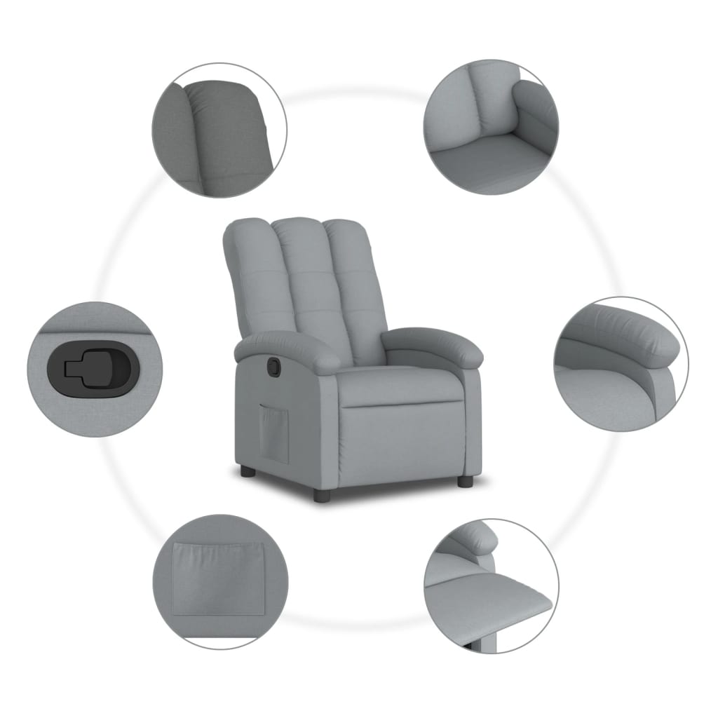 világosszürke szövet relaxfotel