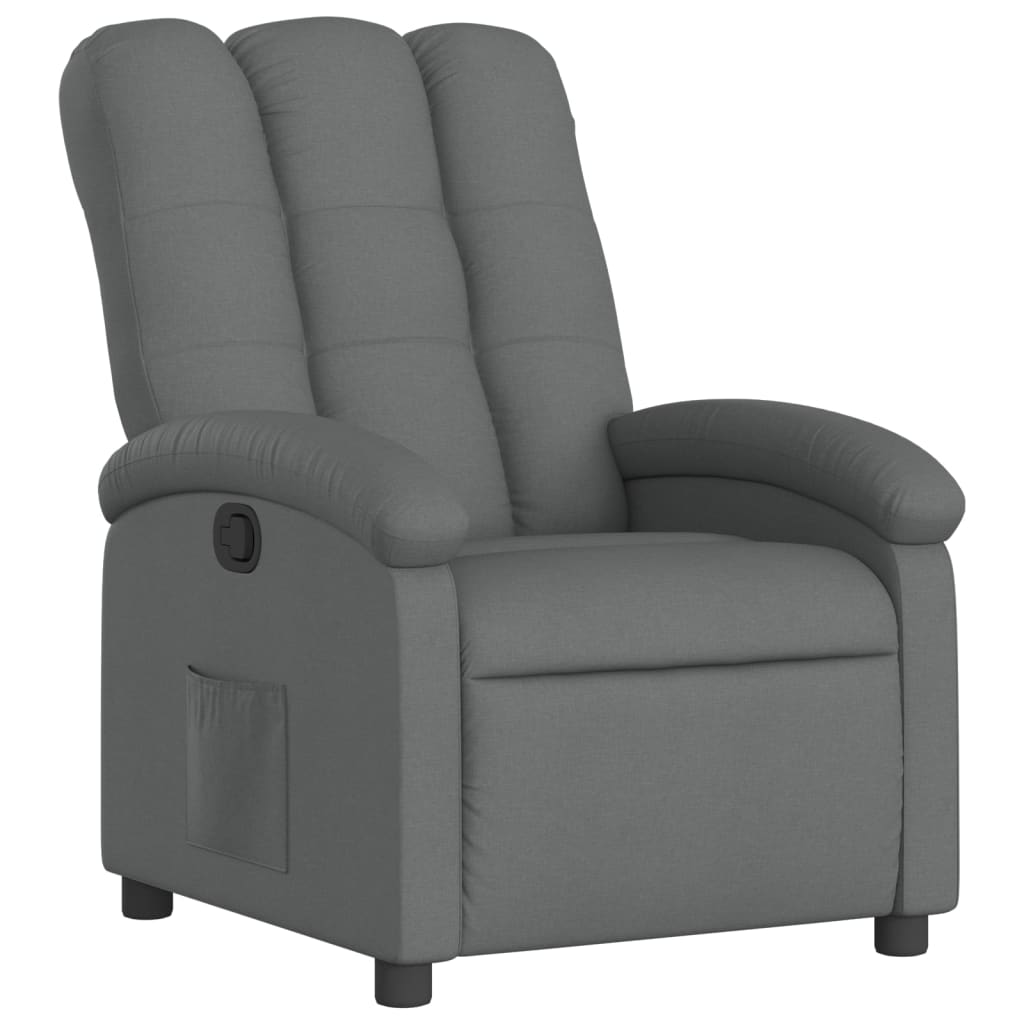 sötétszürke szövet relaxfotel