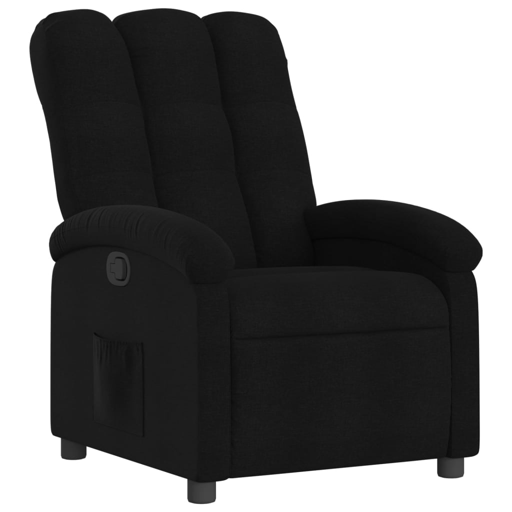 fekete szövet relaxfotel