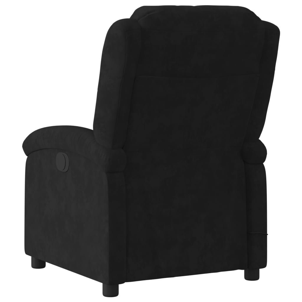 fekete bársony relaxfotel