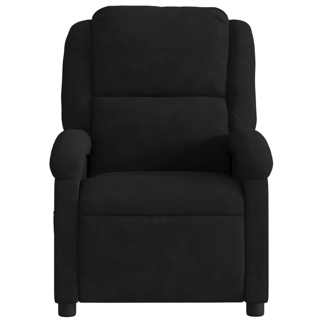 fekete bársony relaxfotel
