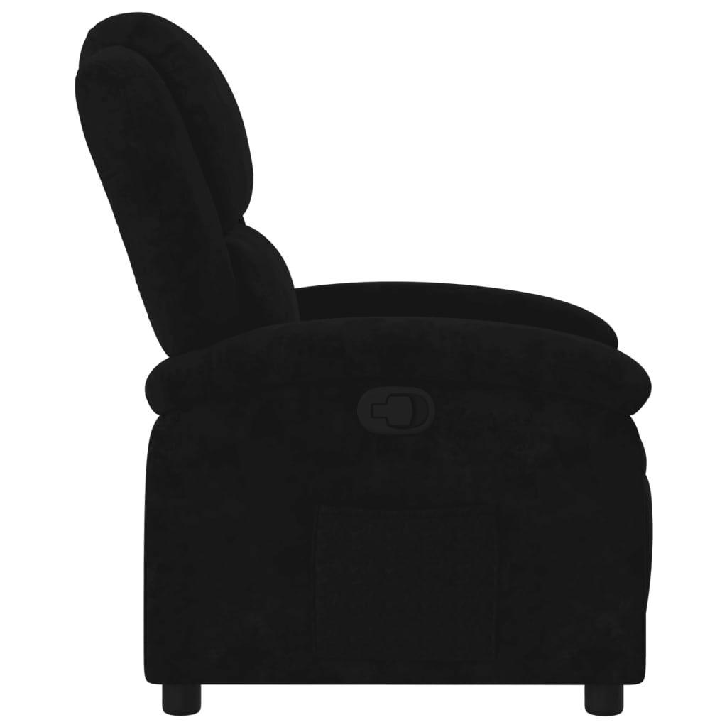 fekete bársony relaxfotel