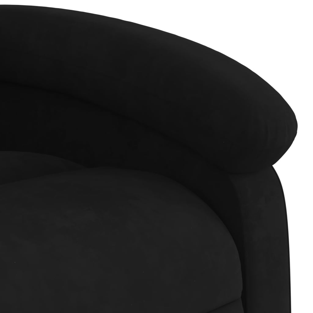fekete bársony relaxfotel