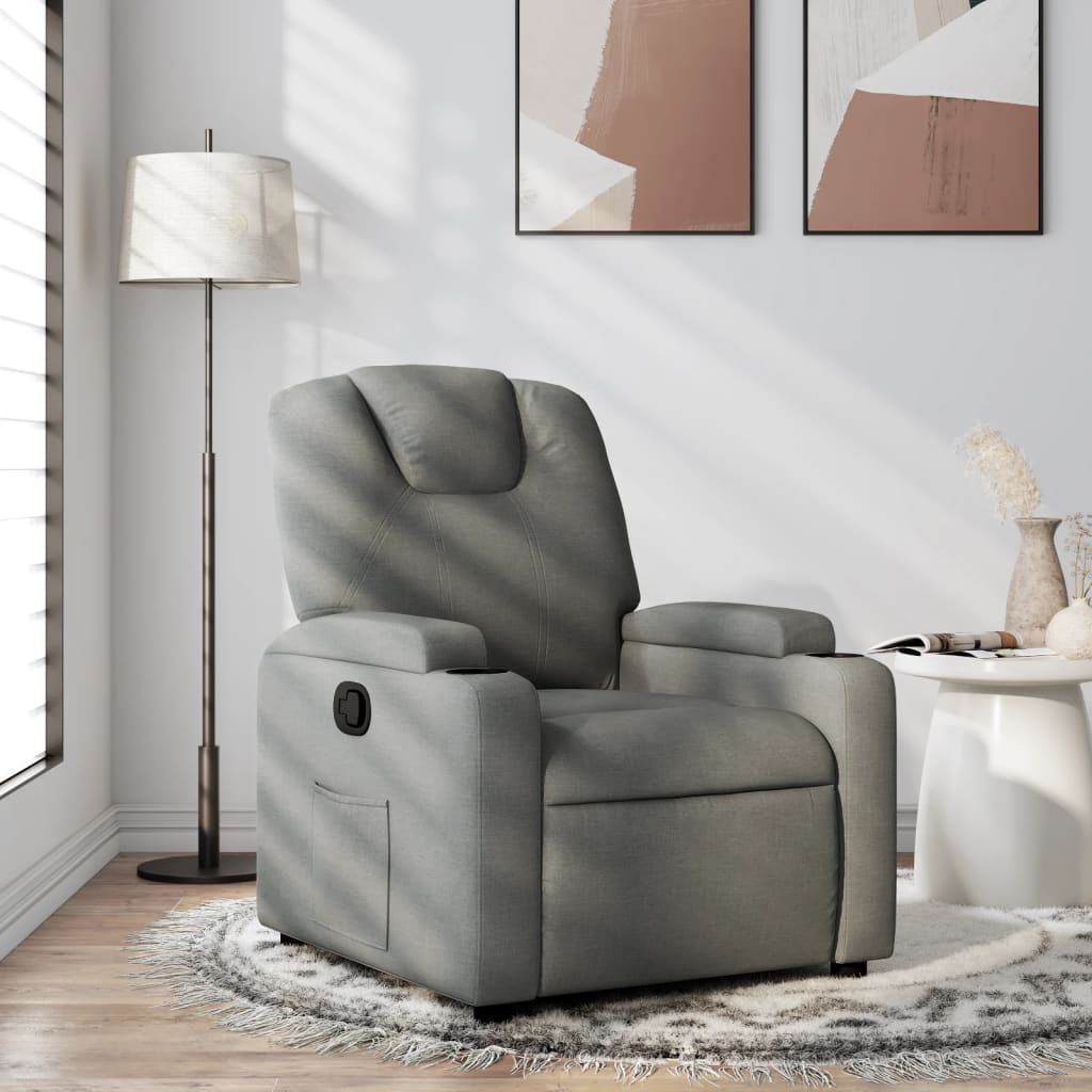 sötétszürke szövet relaxfotel