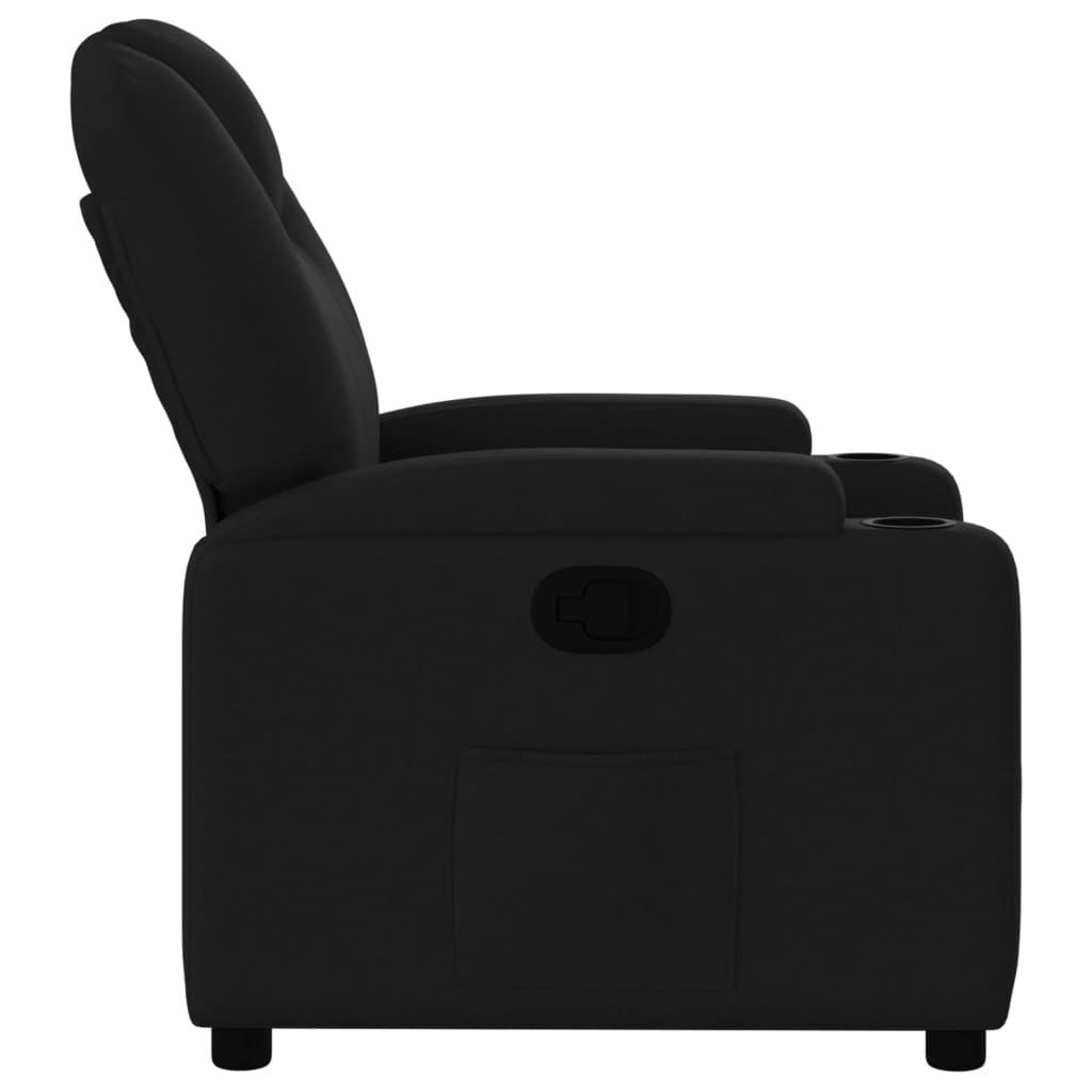 fekete szövet relaxfotel