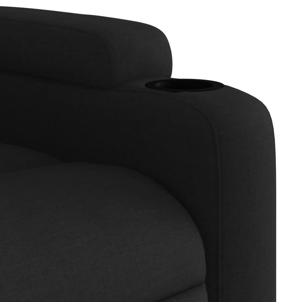 fekete szövet relaxfotel