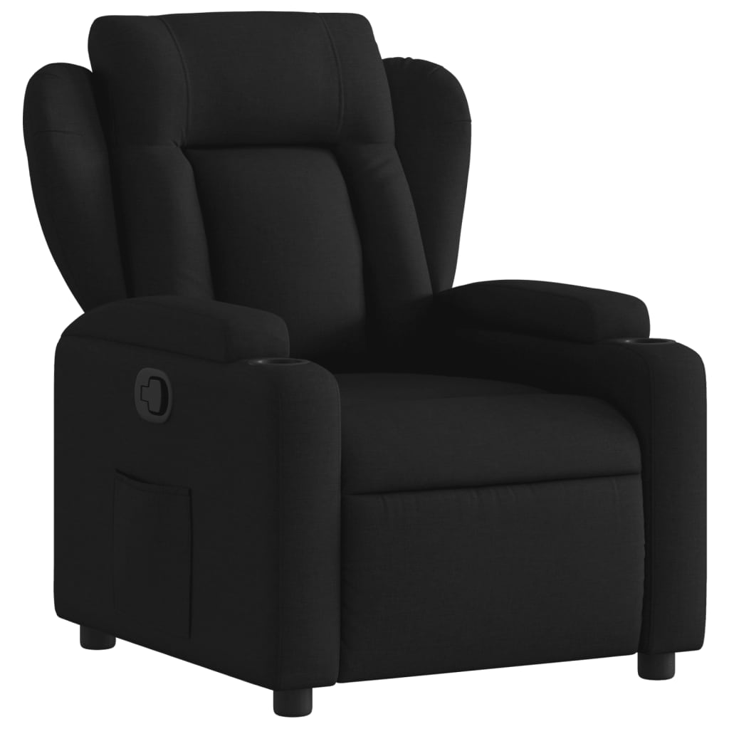 fekete szövet relaxfotel