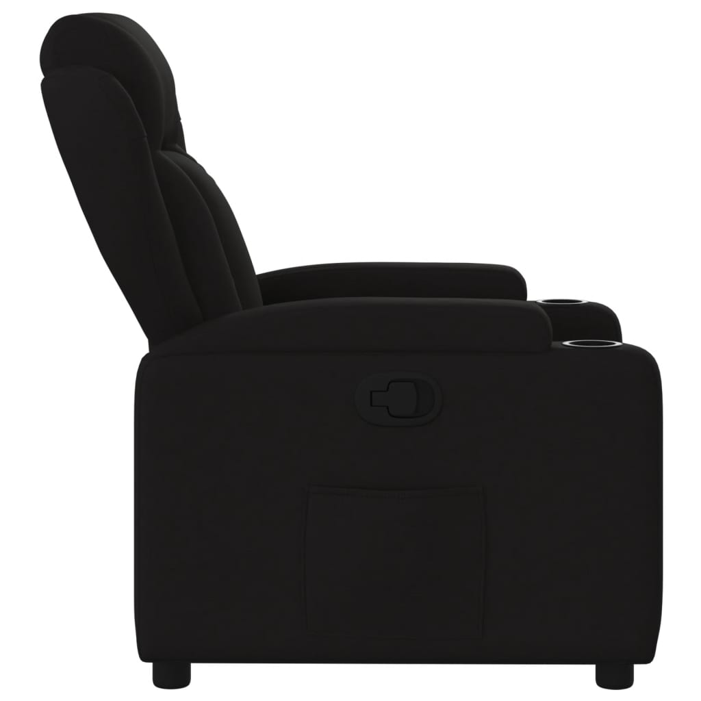 fekete szövet relaxfotel