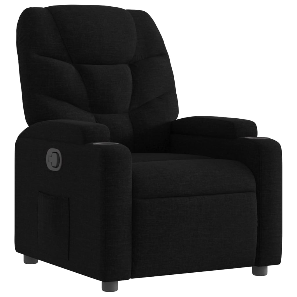 fekete szövet relaxfotel
