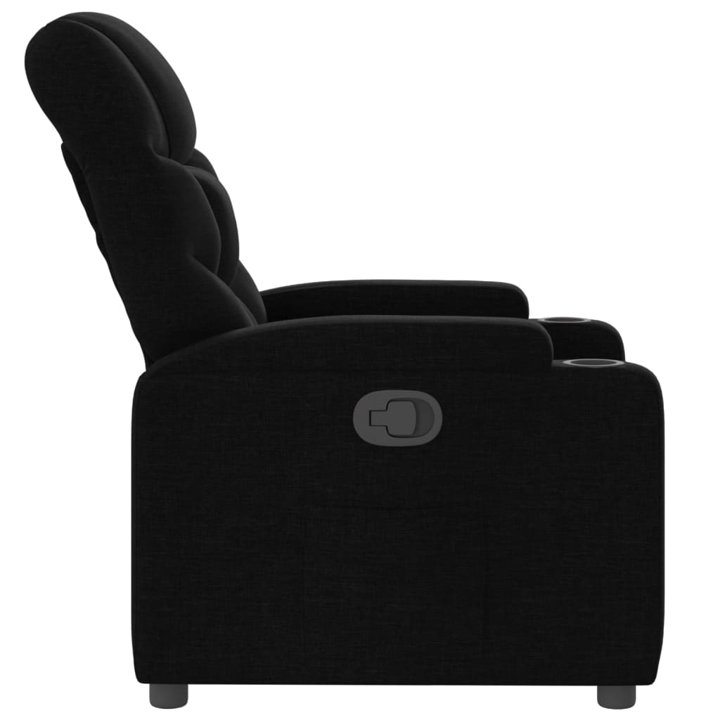 fekete szövet relaxfotel