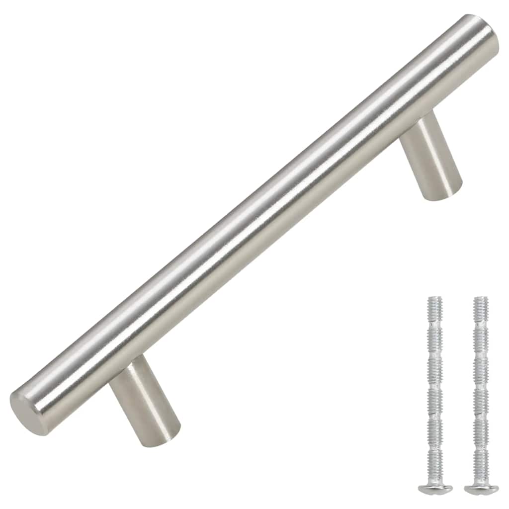 10 db ezüst rozsdamentes acél szekrényfogantyú 96 mm