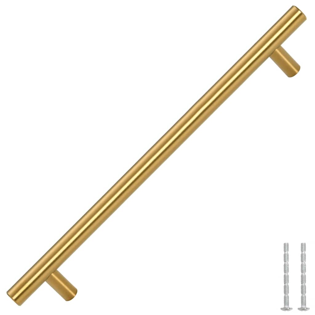 5 db aranyszínű rozsdamentes acél szekrényfogantyú 192 mm