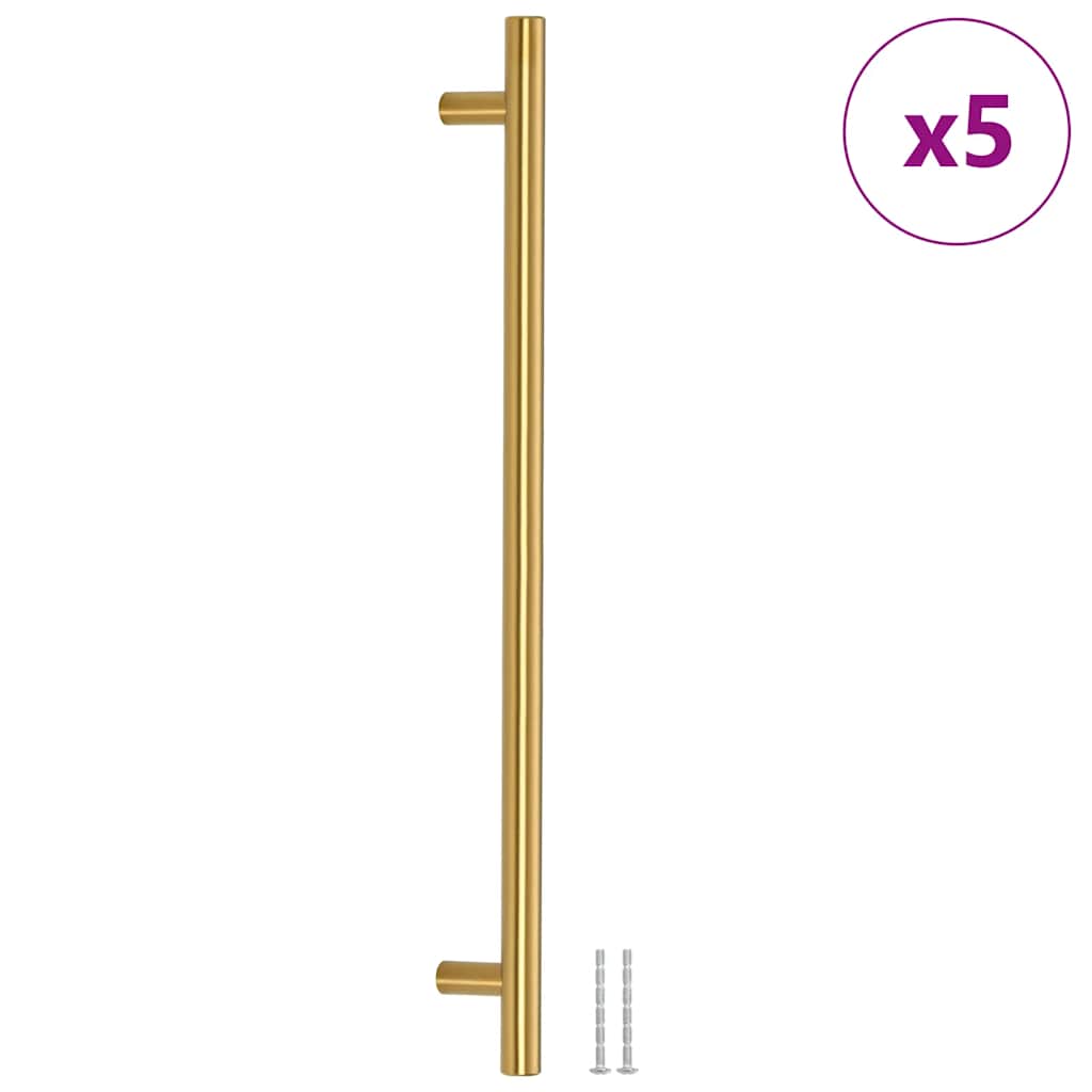 5 db aranyszínű rozsdamentes acél szekrényfogantyú 320 mm